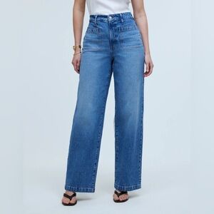 Madewell Curvy Emmett Wide-Leg Jean: Patch Pocket Size 27